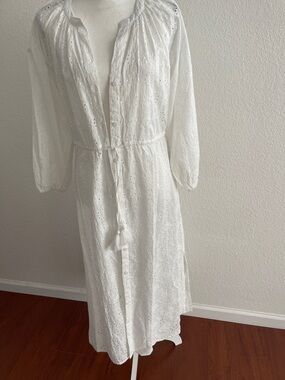 Tommy Bahama White Eyelet Swim Coverup